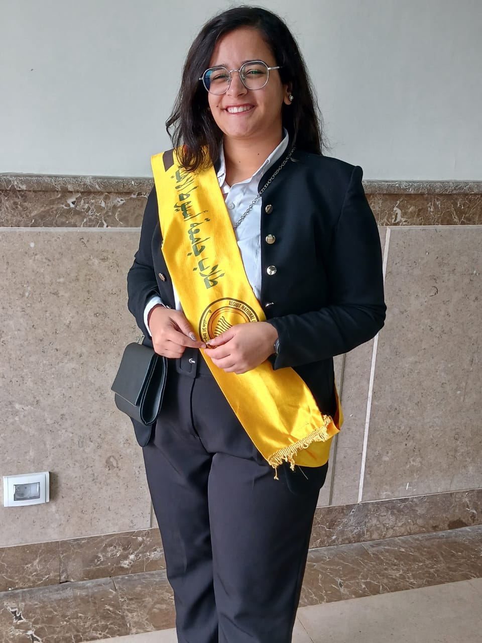 Profile photo with yellow sash